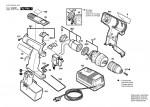 Bosch 0 601 936 885 Gsr 12 Vsh-2 Cordless Screw Driver 12 V / Eu Spare Parts